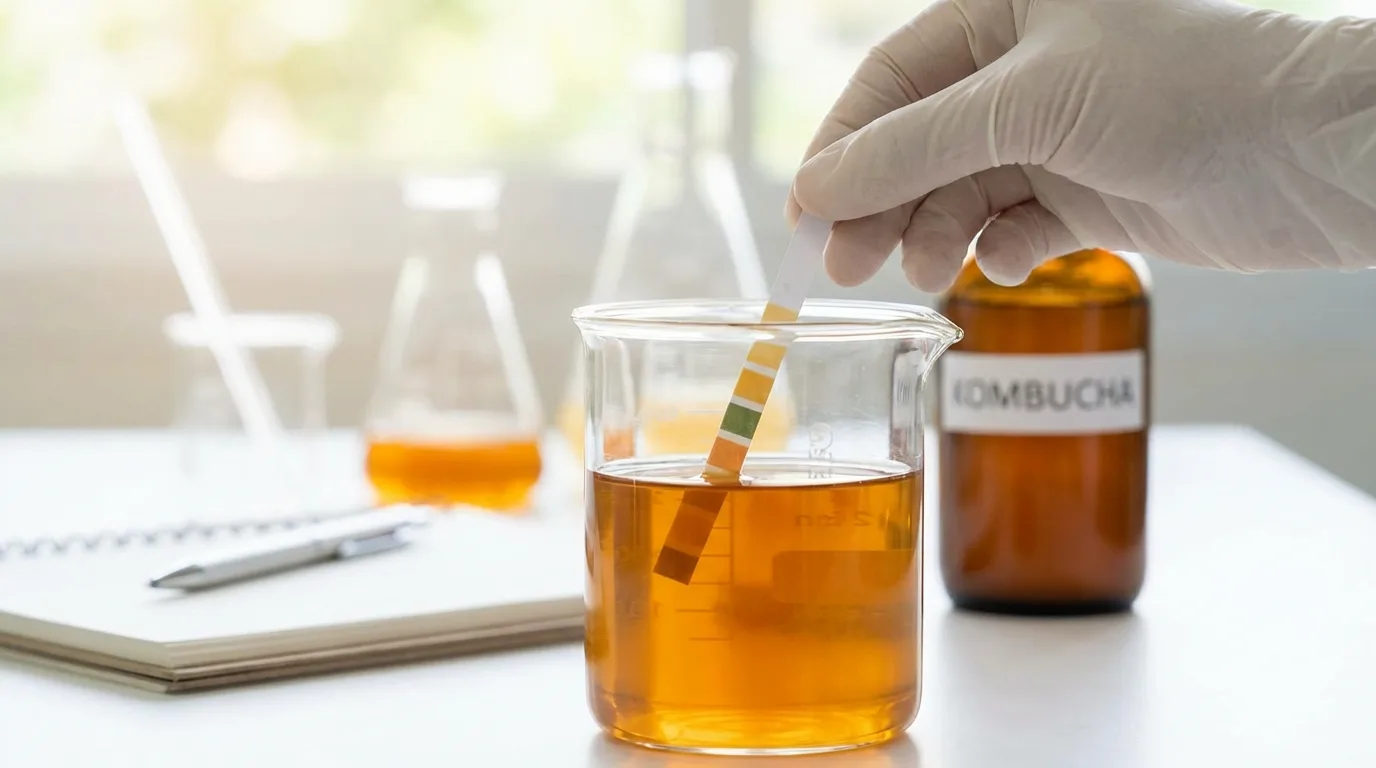 Using a pH strip is a great way to ensure your kombucha has the proper acidity, a key indicator of safe fermentation.